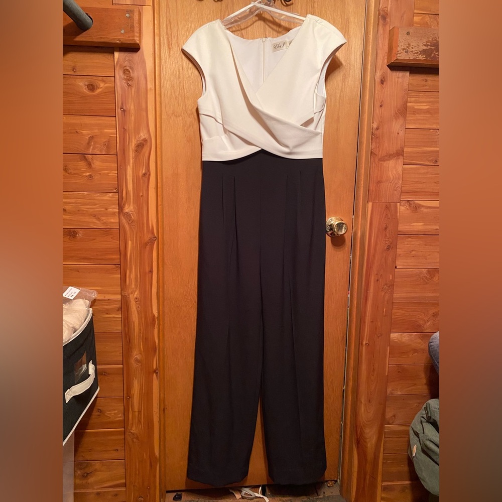 Eliza J White Cap Sleeve jumpsuit